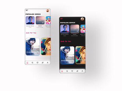 Music App glase design music app design music app ui music player