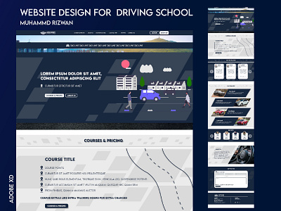 Driving School Website Design mobile app design ui ui ux design website design website ui