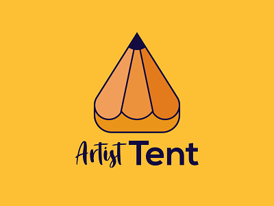 Artist Tent ✏️+⛺ logo design.