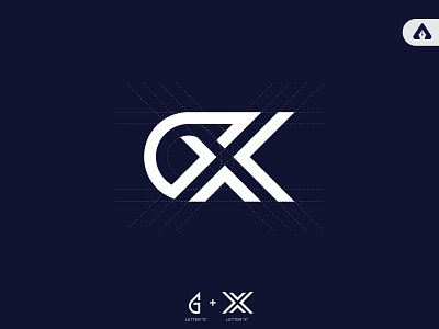 Two letter monogram for letter GX