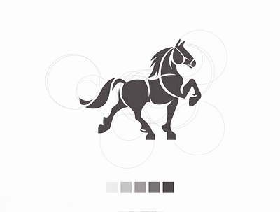Horse logo design using Golden Circle!! goldencircle goldenratio goldenratiologo horse logoplace