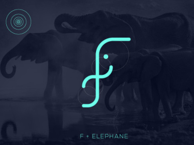 F + Elephant Logo Design using Golden Ratio!! elephant golden ratio logo goldenratio logotype minimal minimalist minimalist design minimalist logo