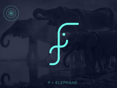 F + Elephant Logo Design using Golden Ratio!!