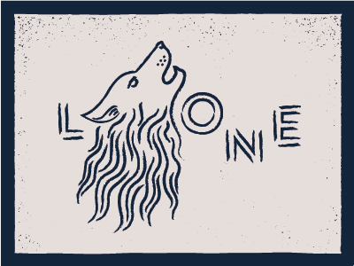 LONE drawing howl icon illustration lone lone wolf wold