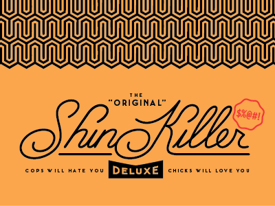 Shin Killer 5050 deluxe killer lines original pattern shin skateboard stamp type