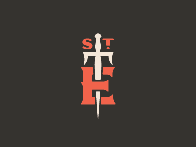 St.E austin design e icon logo sword texas