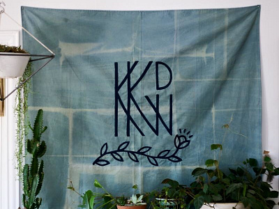 KKDW Flag chain stitching design flag kkdw logo woodworking