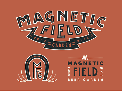 Magnets design field icon lightning logo logotype magnets