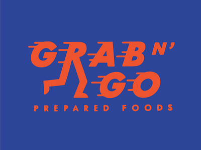 Grab n' Go action color illustration lines type