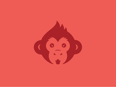 Year of the Fire Monkey 2016 chinese new year fire icon illustration monkey red simple