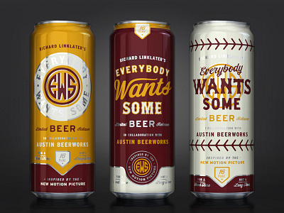 Everybody Wants Some alamo drafthouse austin beerworks baseball beer can design