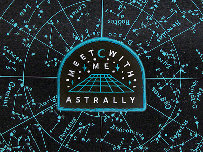 Astral Patch astral plane design embroidered patch moon patch stars streetwear swag
