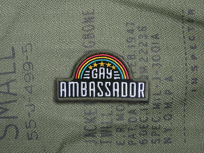 Gay Ambassador Patch ambassador design embroidered patch gay patch queer rainbow streetwear swag