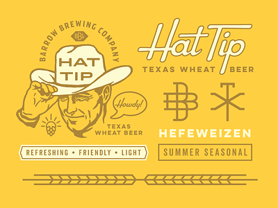 Hat Tip beer brewery cowboy hat tip icons salad texas type