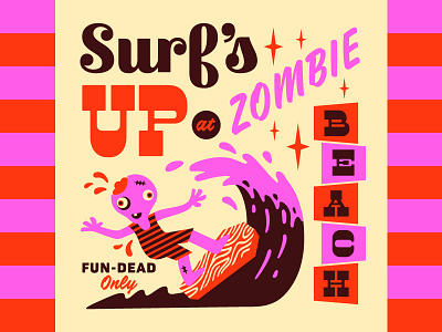 Lost Type Takeover #3 beach coffin color fun lost type surf type zombie
