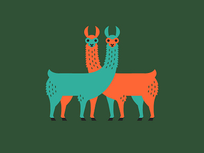 Llame Llamas animal color geometric illustration lame llamas simple