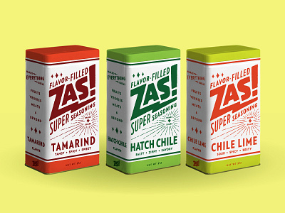 Zas! packaging salt seasoning super vintage