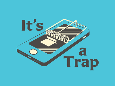 It's a Trap addiction blue light mousetrap phone screen scrolling trap