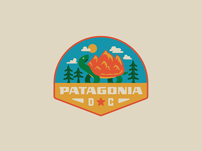 Patagonia DC II box turtle logo mountains patagonia trees
