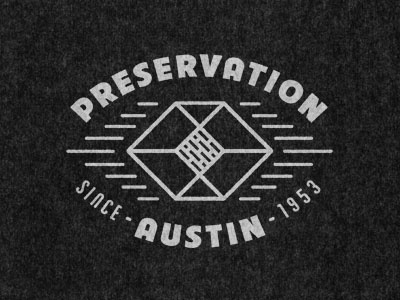 Preservation Austin austin badge bricks diamond logo preservation