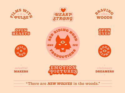 Red Riding Hood Productions I austin branding design logo production wolf wolves women
