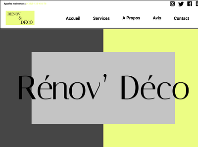 Rénov' Déco design figma figma design landing page web design web designer