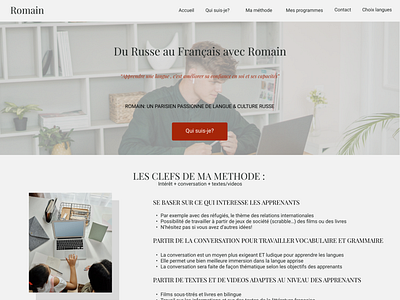Mockup - French courses website (Final version)