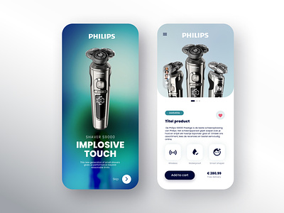 Philips shaver S900 design animation app blue blur branding button design logo material materialdesign men philips platform product prooductdesign s900 shaver typography ui userinterface