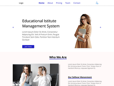 School Management System frontend web landing page figma figma design front web landing page school managment system uiux design