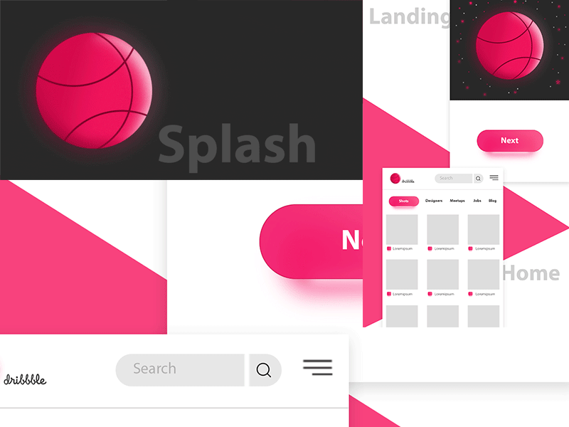 Dribbble Animation animation mobile ui simple ui ui web