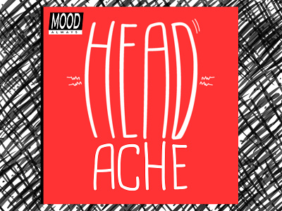 Poster Art - Mood Headache abstract logo colorful design poster art red tshirt typography
