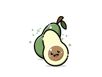 avocado avocado character design fruit icon logo vector