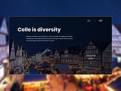 Celle Town Website first page first screen town web design webdesign website website design