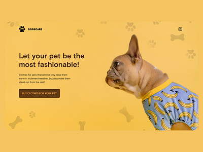 Dog Clothes dog first page first screen pet clothes web design webdesign website website design