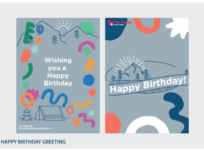 Happy Birthday Greeting Design. banner banner design book cover branding design graphic design illustration logo logo design