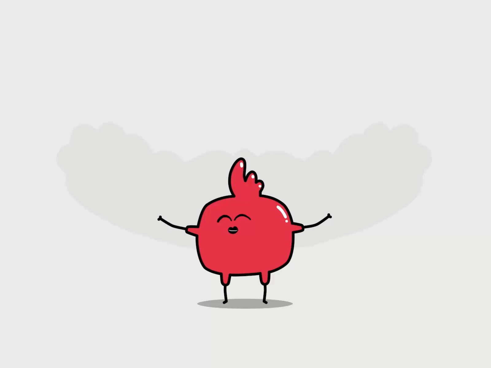 Pomegranate character animate animated animation character characterdesign dance debut fruit illustration red yalda