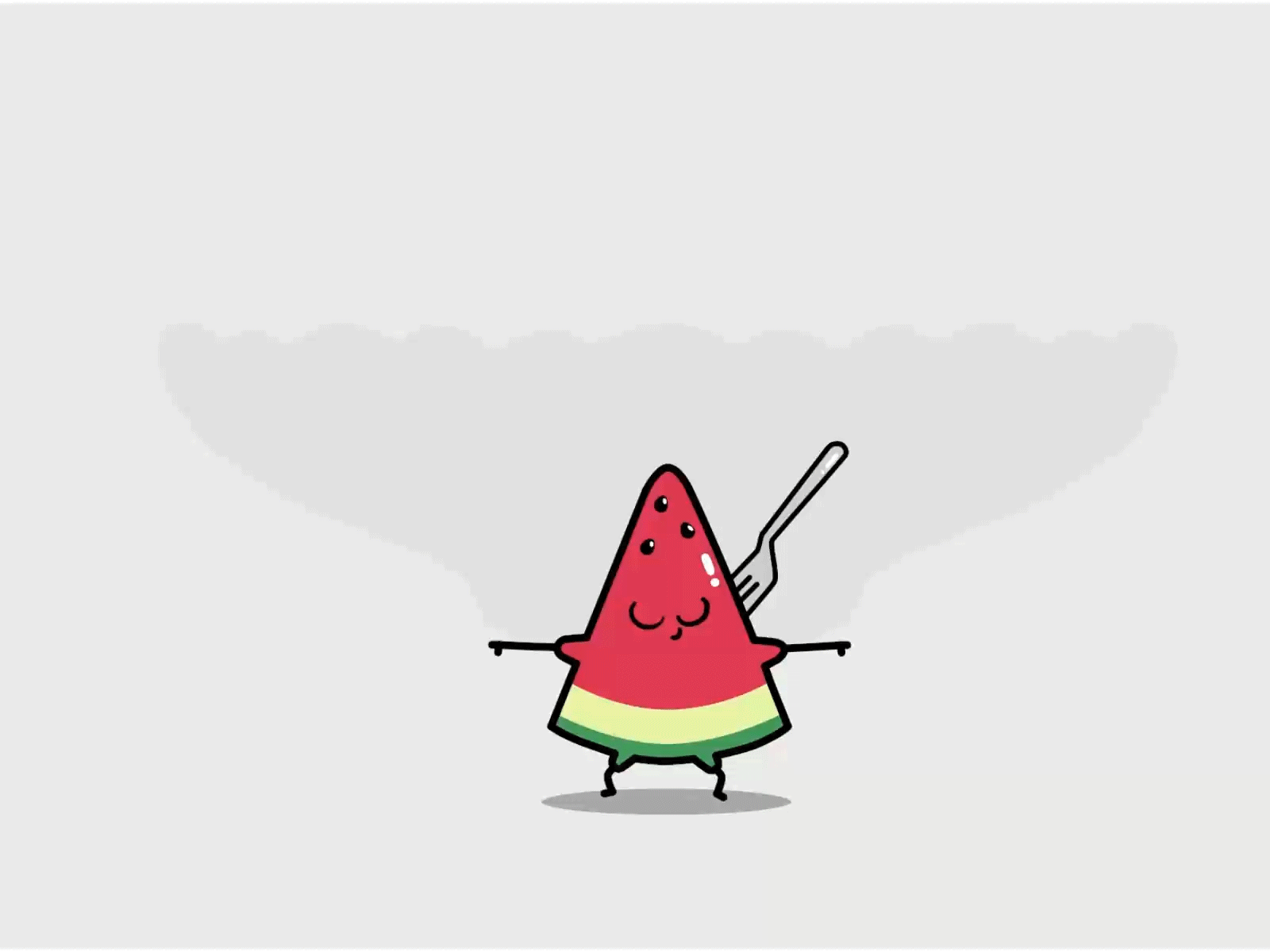 watermelon Character Design animate animated animation celebrate character characterdesign dance debut fruit illustration watermelon yalda