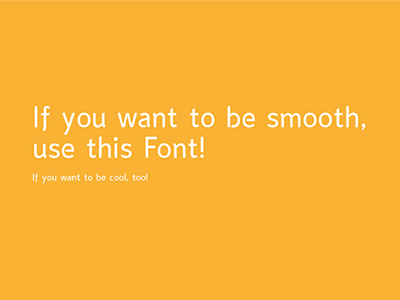 Smooth Sans font fontdesign pascal schmidt schmydt smooth sans typedesign typography