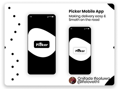 Picker Delivery App (Splash Screen) ecommerce app figmaafrica figmadesign logo splashscreen