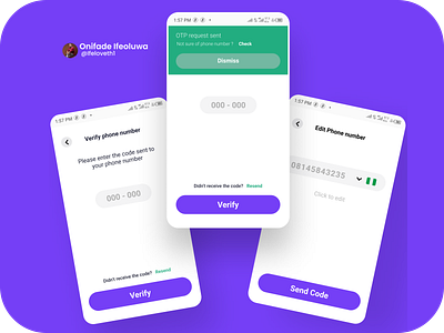 Verification Screen branding figmaafrica figmadesign ui ux