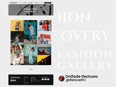 Fashion Gallery Website Design branding design fashion fashion web figmadesign website
