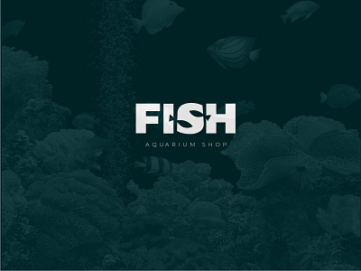 Fish Aquarium shop - Brand Identity aquarium branding design fish icon identity logo logodesign logotype typography vector