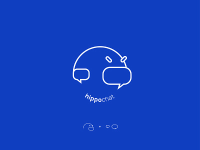 Hippo Chat / Brand Identity branding chat chat app design hippo icon identity logo logodesign logotype vector