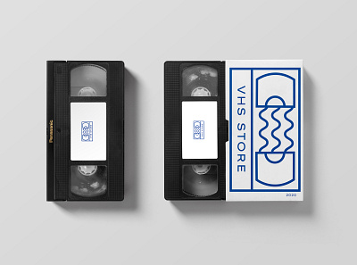 VHS STORE / Brand Identity branding cassette design icon identity logo logodesign logotype package packagedesign packaging tape vector vhs