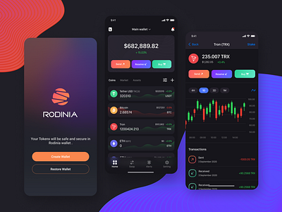 Crypto wallet crypto crypto wallet cryptocurrency cryptowallet design flatdesign illustration ui uiux user experience user interface ux wallet