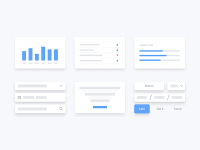 Thumbnails for a landing page analytics charts components dashboard landing page low-fidelity preview thumbnail ui ux website