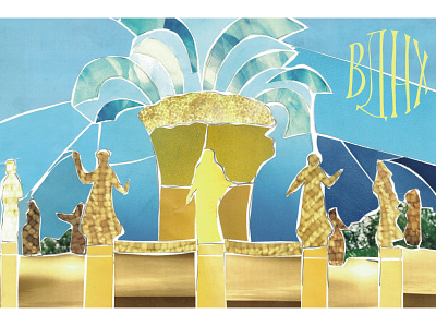 VDNKh (Moscow, Russia) bright city view collage fountain gold hand lettering lettering letters mosaic moscow paper park pieces russia russian water
