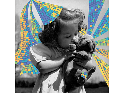 Mosaic moment america black and white bright collage collage art collage digital collage maker collages dog fairy girl hug illustration kiss mosaic photo pieces puppy tenderness usa