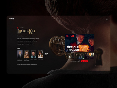 Locke & Key Hero Section Web Design adobexd