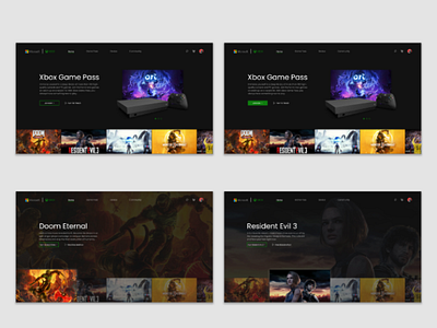 UI Design for Xbox Gamepass Website